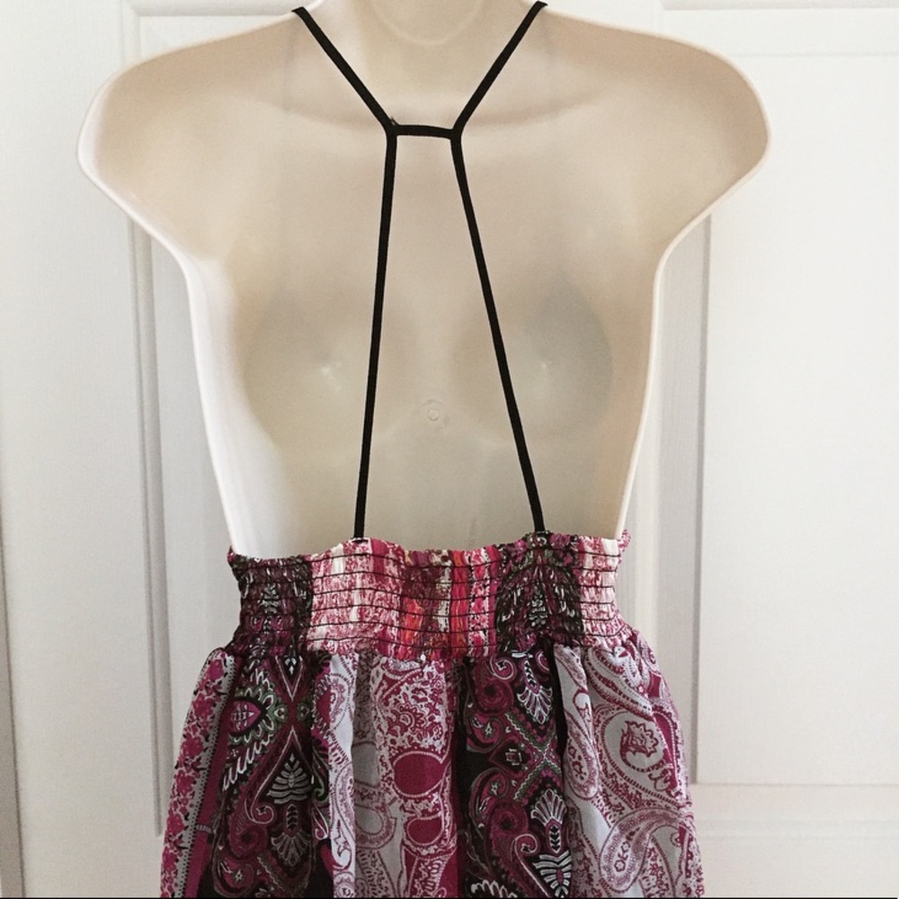 Pink MultiColored Printed Dress - Picture 4 of 5